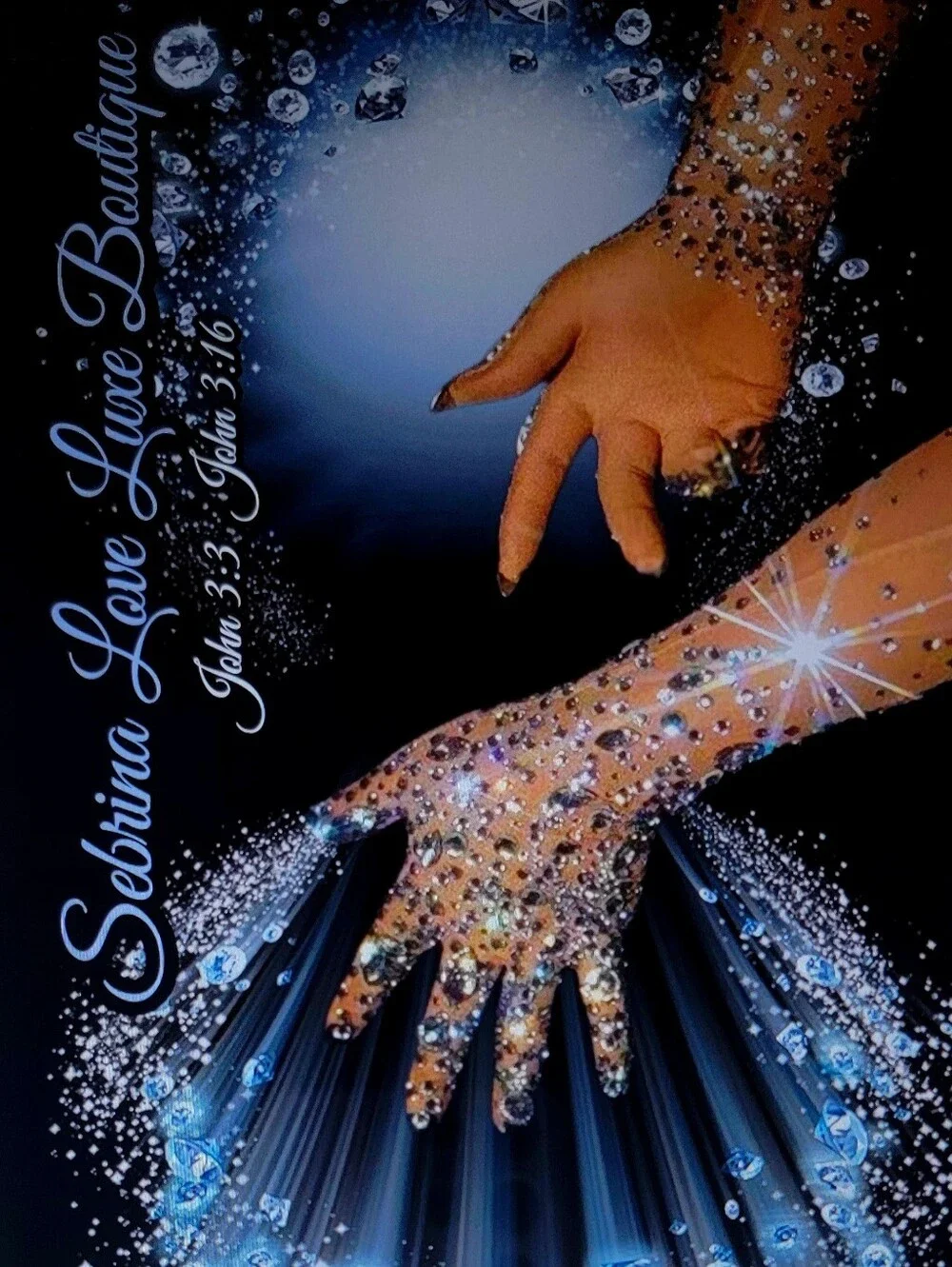Luxe Crystal Embellished Nude Silver Sparkle Mesh Gloves